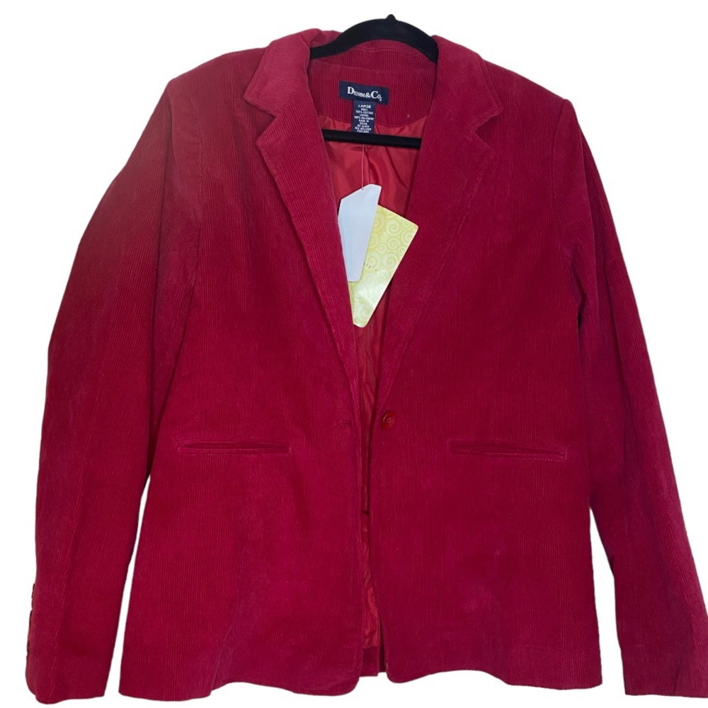 Denim & Co. Rec Corduroy Jacket / Blazer Size Large. NWT